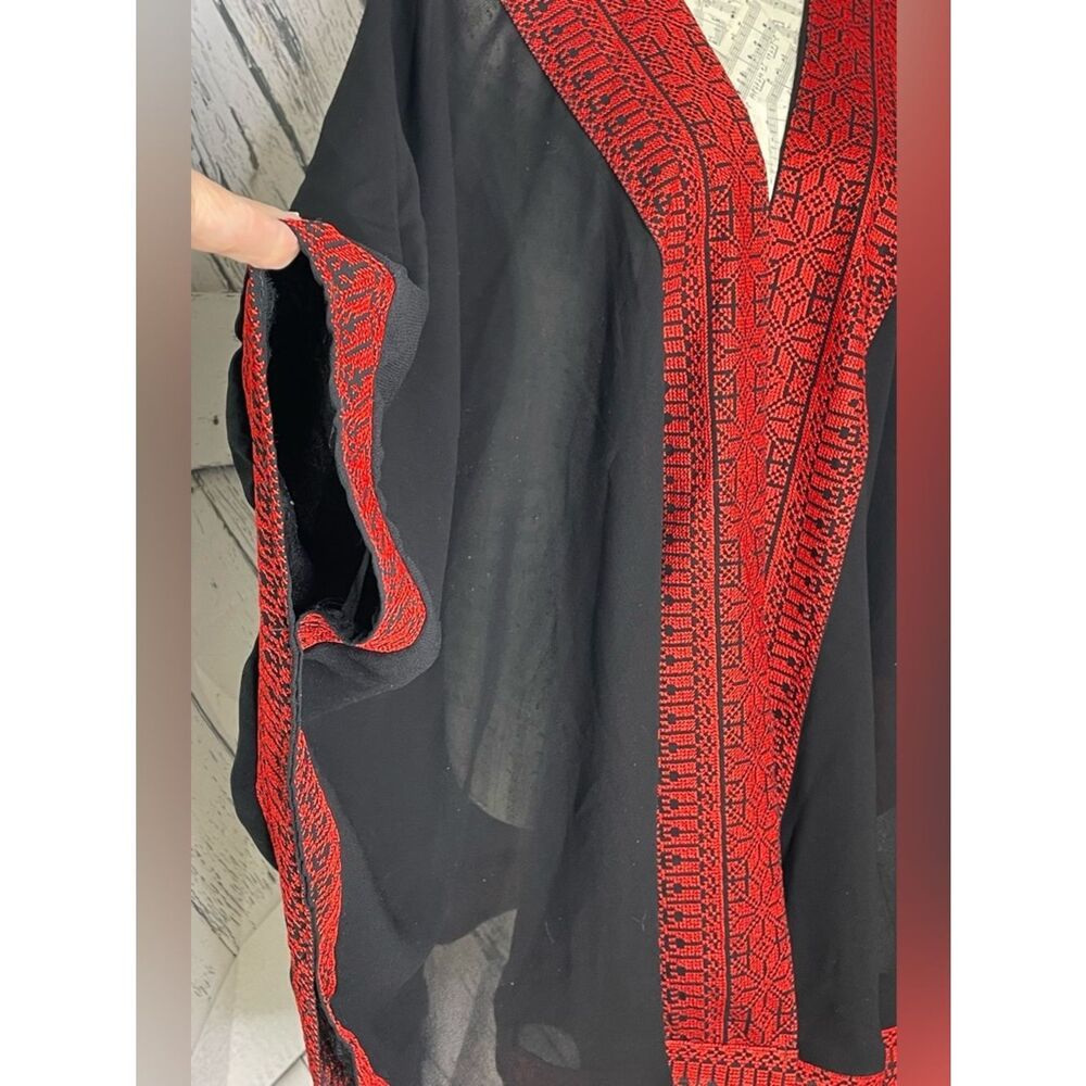 Al Karnak Embroidered Kimono Black\Red OS - Picture 3 of 7